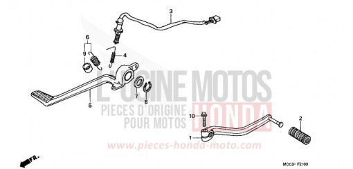 BRAKE PEDAL/CHANGE PEDAL CB1100SF1 de 2001